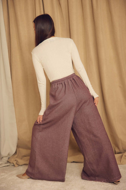 Cocoa Organic Cotton Wide Trousers