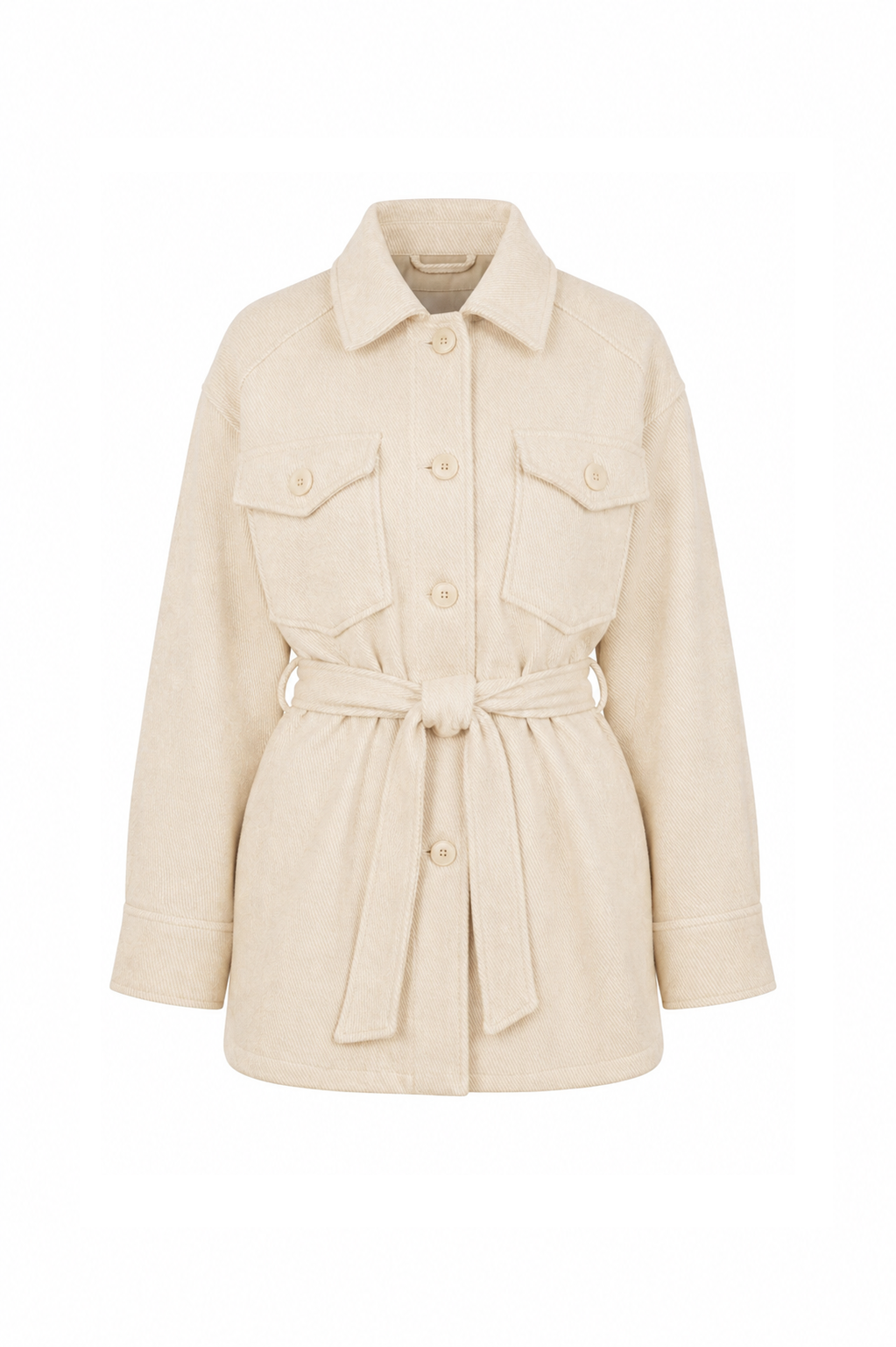 Ecru Organic Cotton Shacket - Online Exclusive