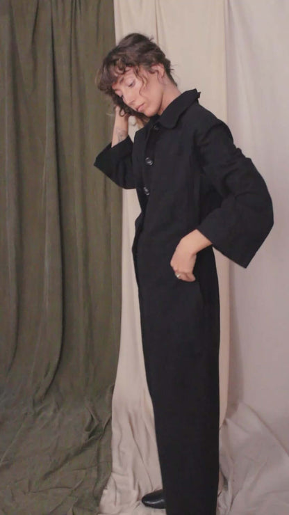 Black Organic Cotton Boiler Suit - ARCHIVE SALE